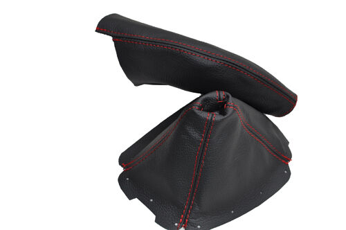 RED STITCHING FITS MAZDA MX5 MK1 EUNOS 1989-1997 LEATHER GEAR HANDBRAKE COVER