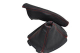 RED STITCHING FITS MAZDA MX5 MK1 EUNOS 1989-1997 LEATHER GEAR HANDBRAKE COVER