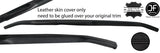 BLACK STITCH TOP DASHBOARD RAIL LEATHER COVER FOR VW T2 TYPE 2 CAMPER VAN 1976+