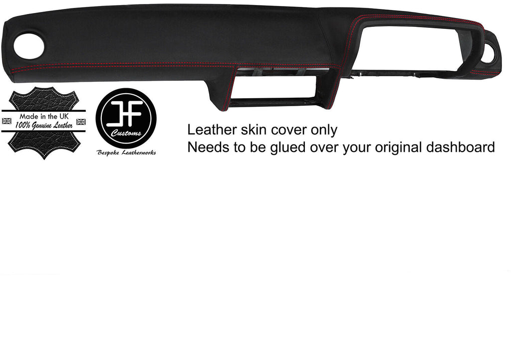 RED STITCH DASH DASHBOARD REAL LEATHER COVER FOR TALBOT HILLMAN AVENGER MK2