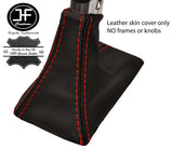 RED  STITCHING LEATHER AUTO AUTOMATIC GEAR GAITER FITS PORSCHE MACAN 2014-2017