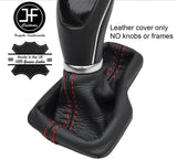 RED STITCHING LEATHER AUTO AUTOMATIC GEAR GAITER FITS HYUNDAI I40 2012-2017