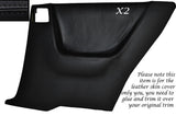 BLACK STITCH 2X REAR FULL DOOR CARD SKIN COVERS FITS NISSAN SKYLINE R33 93-98