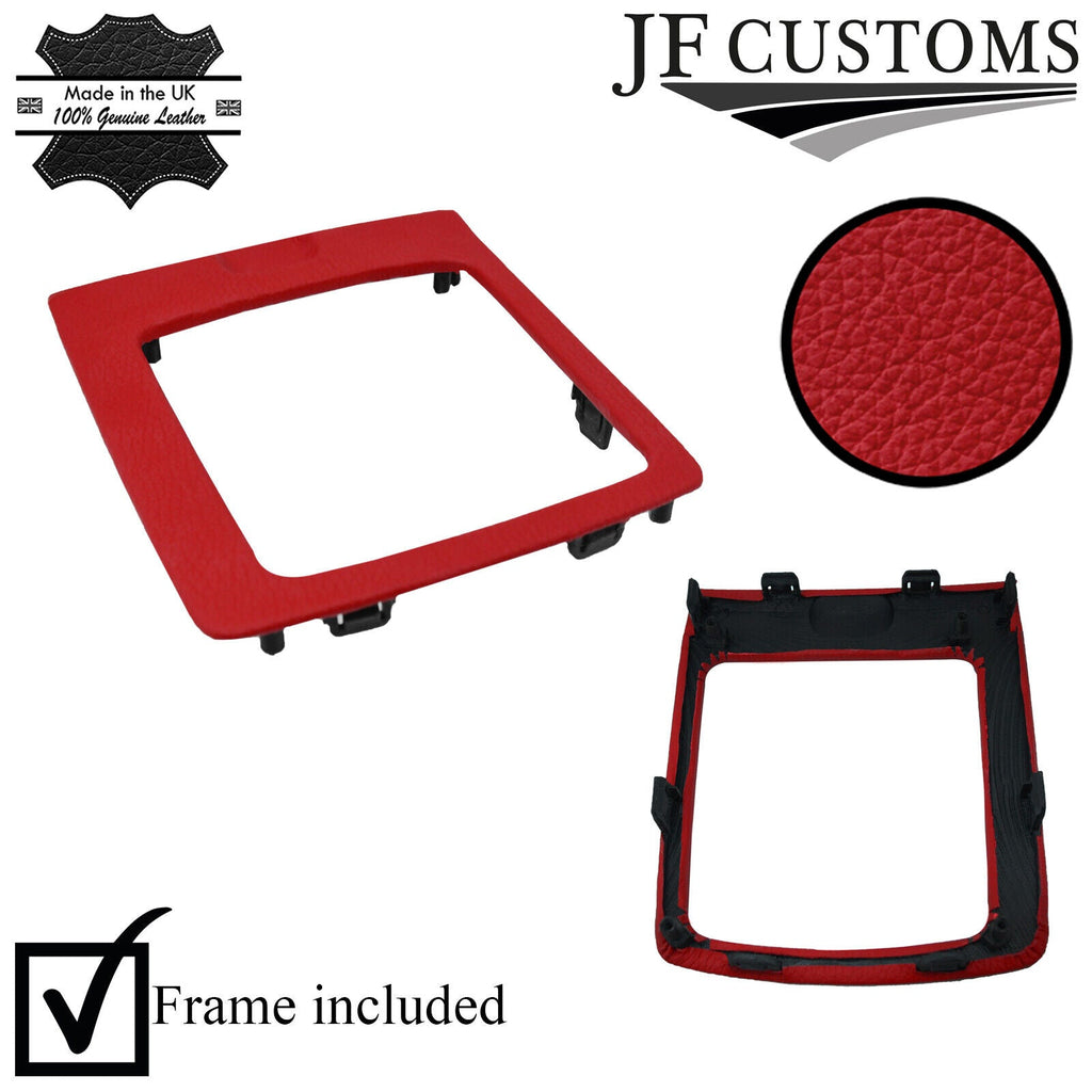 D RED ITALIAN LEATHER GEAR SURROUND COVER + FRAME FOR MAZDA 6 MK2 07-12