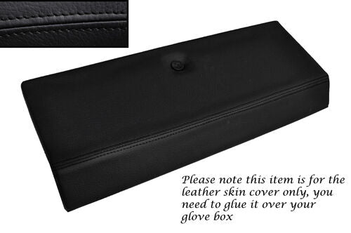BLACK STITCH GLOVE BOX LID LEATHER SKIN COVER FITS FIAT X1/9 X19 CUSTOM NEW