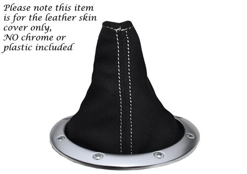 WHITE STITCH FITS AUDI TT 1996-2002 SUEDE GEAR GAITER LEATHER SHIFT BOOT