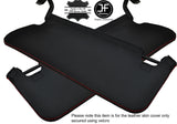 RED STITCHING 2X SUN VISORS LEATHER COVERS FITS JEEP WRANGLER 2007-2010