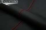 D RED STITCH LEATHER CENTRE DASH TRIM COVER FOR PORSCHE CAYENNE 955 MK1 03-10