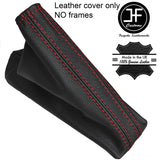 RED STITCH TOP GRAIN LEATHER HANDBRAKE GAITER FOR VAUXHALL OPEL CORSA D 06-14