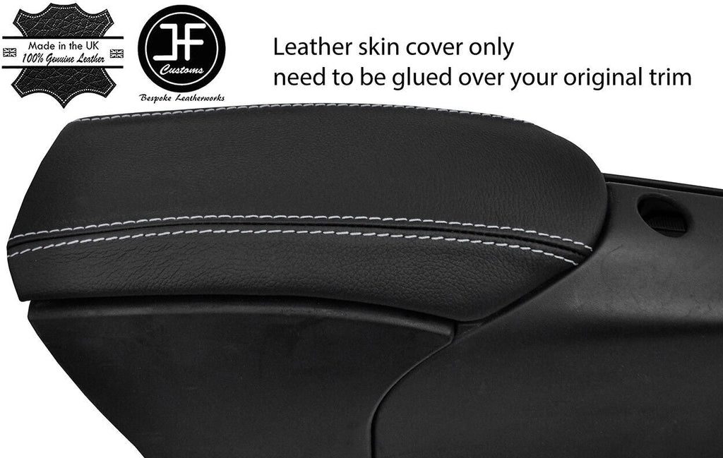 GREY STITCH REAL LEATHER ARMREST LID COVER FOR PORSCHE 986 BOXSTER CARRERA 996