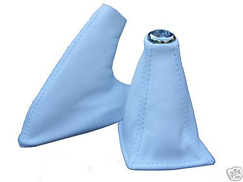 FITS MG MGF MK1 WHITE LEATHER GEAR+HANDBRAKE GAITER 95-99 CUSTOM NEW MADE IN UK