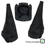 BLACK STITCH RUBBER REPLACEMENT LEATHER GEAR GAITER+FRAME FOR FORD RANGER 94-04
