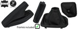 BLACK STITCH REAL LEATHER GEAR & HANDBRAKE+PLASTIC FRAME FITS BMW 5 E39 95-03