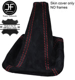 RED STITCHING REAL SUEDE  MANUAL GEAR GAITER FITS NAVARA D40 2006-2012