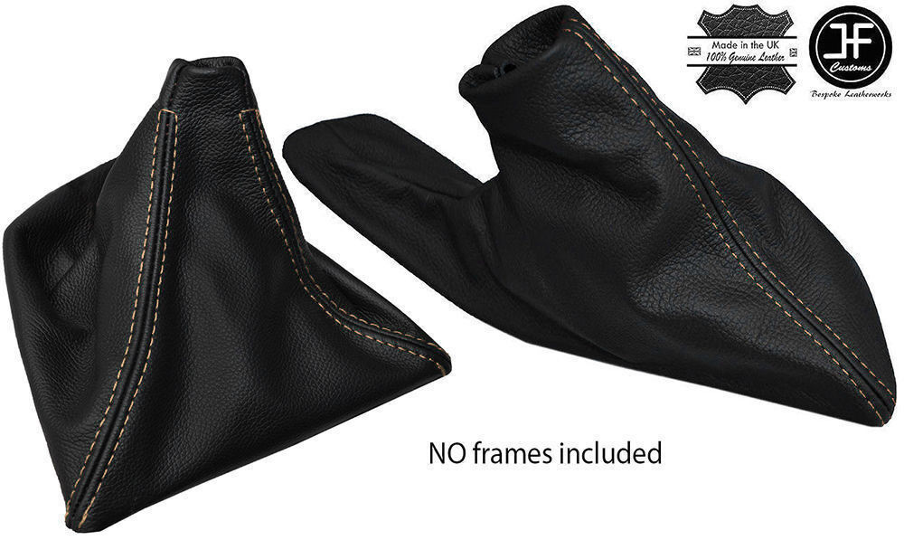 SAND STITCH LEATHER GEAR HANDBRAKE GAITER SET FITS BMW 1 SERIES F20 F21 2011+