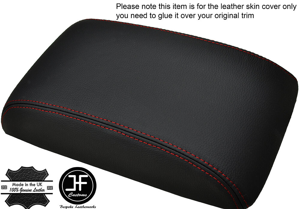 RED STITCHING ARMREST LID LEATHER COVER FITS HYUNDAI SANTA FE 2006-2012