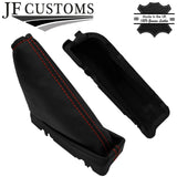 RED STITCH LEATHER GEAR HANDBRAKE + PLASTIC FRAMES FITS FORD ESCAPE 05-07