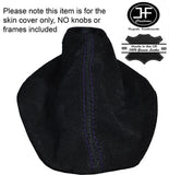 PURPLE STITCHING SUEDE GEAR GAITER FITS VOLKSWAGEN VW GOLF MK4 BORA 1998-2005