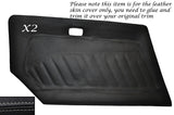 GREY STITCH 2X DOOR CARD LEATHER SKIN COVER FITS DATSUN 240Z 260Z 280Z