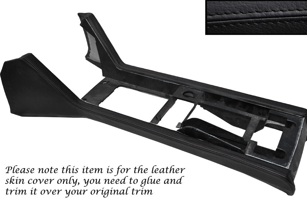 BLACK STITCH CENTRE CONSOLE LEATHER SKIN COVER FITS ROVER SD1 3500 2600 2300