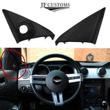 FOR FORD MUSTANG 05-10 BLACK STITCH LEATHER 2X CORNER TRIM COVERS + FRAMES