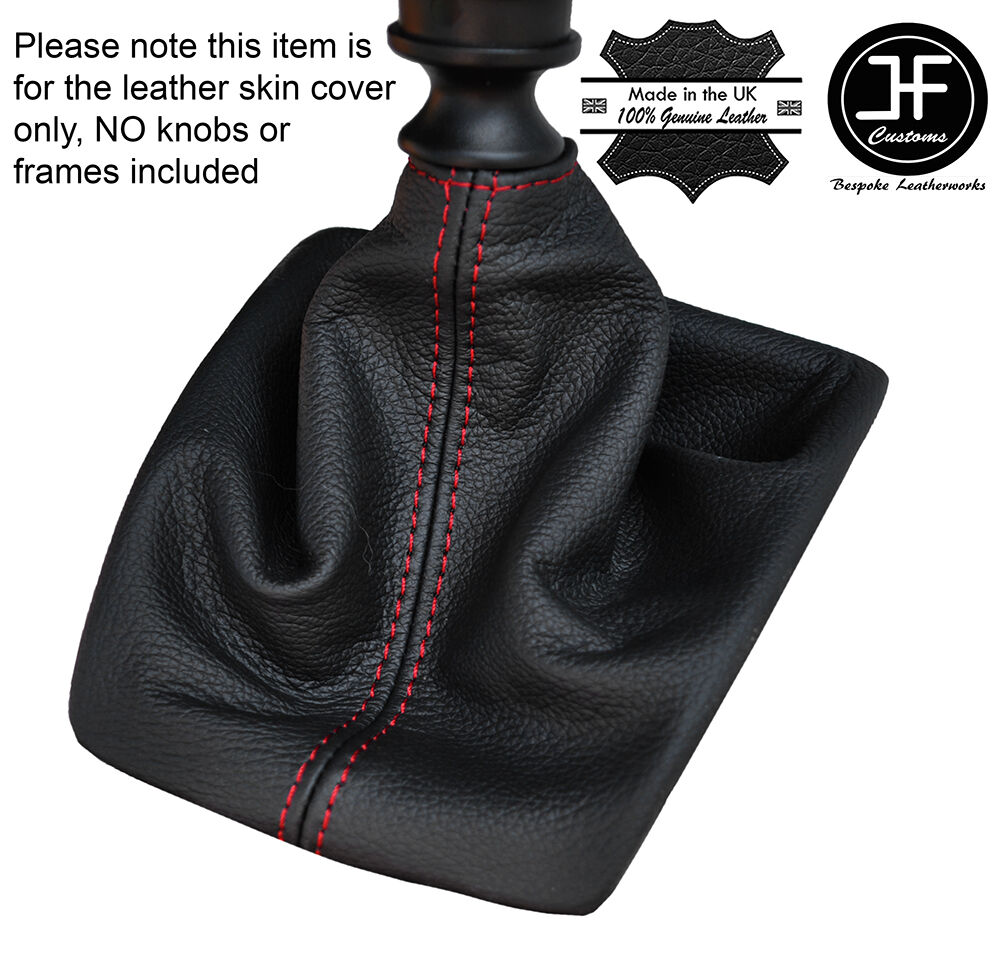 RED STITCHING MANUAL LEATHER GEAR GAITER FITS JEEP PATRIOT 2010-2016 CUSTOM NEW