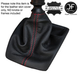 RED STITCHING MANUAL LEATHER GEAR GAITER FITS JEEP PATRIOT 2010-2016 CUSTOM NEW