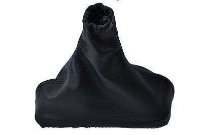 FITS SATURN 04-07 BLACK LEATHER SHIFT BOOT black stitch CUSTOM NEW MADE IN UK