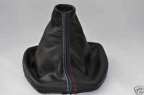 FITS BMW E90 91 92 93 AUTO LEATHER GEAR GAITER GAITOR TRI STITCH CUSTOM NEW