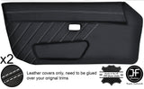 WHITE STITCH STYLE 3 2X FULL DOOR CARD LEATHER COVER FITS PORSCHE 924 944 75-91