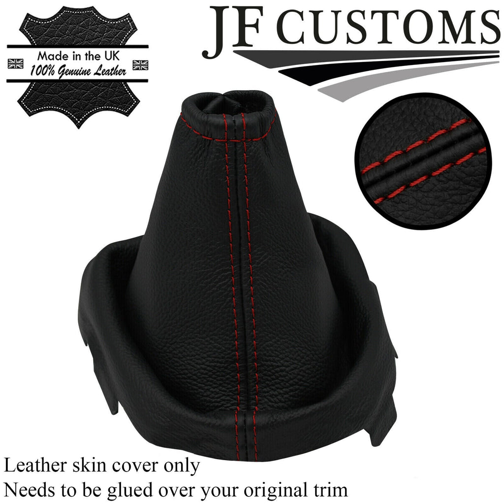 D RED STITCH ITALIAN LEATHER GEAR GAITER FITS TOYOTA AURIS 15-18 CUSTOM NEW