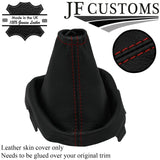 D RED STITCH ITALIAN LEATHER GEAR GAITER FITS TOYOTA AURIS 15-18 CUSTOM NEW