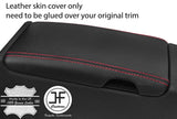 RED STITCH REAL LEATHER ARMREST LID COVER FITS MERCEDES SLK R171 2004-2011
