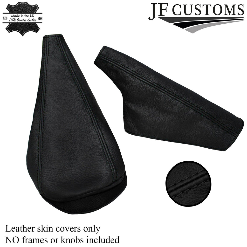 BLACK DOUBLE STITCH FITS MINI COOPER CLASSIC LEATHER GEAR & HANDBRAKE GAITER