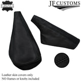 BLACK DOUBLE STITCH FITS MINI COOPER CLASSIC LEATHER GEAR & HANDBRAKE GAITER