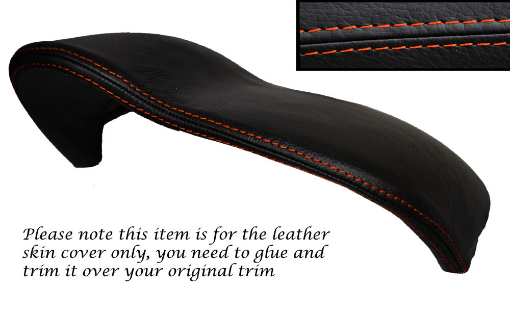 ORANGE STITCHING SPEEDO HOOD LEATHER SKIN COVER FITS RENAULT TWINGO 2007-2013