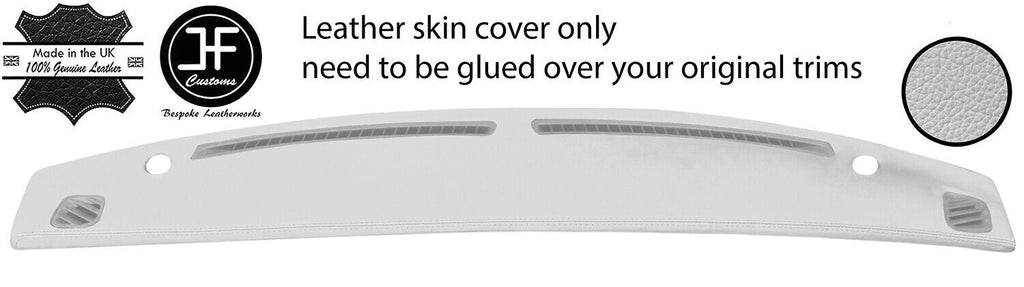 WHITE TOP GRAIN REAL LEATHER TOP DASH DASHBOARD COVER FITS NISSAN FIGARO