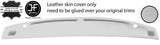WHITE TOP GRAIN REAL LEATHER TOP DASH DASHBOARD COVER FITS NISSAN FIGARO
