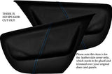 BLUE  STITCHING FITS  VW LUPO 98-05 2X REAR DOOR CARD LEATHER SKIN COVERS ONLY