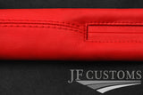 RED ITALIAN LEATHER 2X CAR KEY HOLDER PROTECTOR FITS BMW 5 SERIES E60 E61 04-11