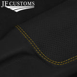 FOR HONDA S2000 YELLOW STITCH DOOR SILL TRIM COVER PERFORATED & TOP GRAIN LEATHE