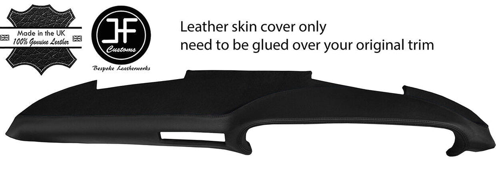 BLACK & BLACK TOP GRAIN LEATHER TOP DASH DASHBOARD COVER FOR PORSCHE 911 930 SC