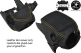 YELLOW STITCH STEERING SHROUD COLUMN LEATHER COVER FITS LOTUS ELISE S2 2001-2010