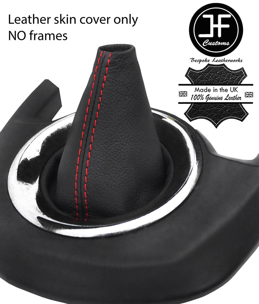 RED STITCH TOP GRAIN LEATHER GEAR GAITER FITS CITROEN C4 GRAND PICASSO 06-13