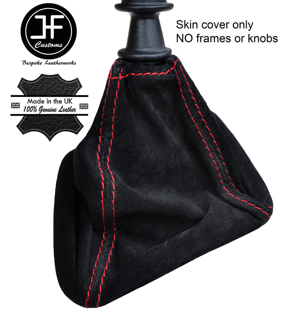 RED STITCHING REAL SUEDE GEAR GAITER FITS MERCEDES SPRINTER W906 2006-2015