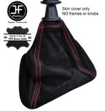 RED STITCHING REAL SUEDE GEAR GAITER FITS MERCEDES SPRINTER W906 2006-2015