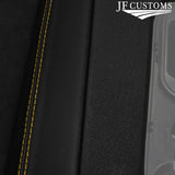 YELLOW STITCH 2X TOP FRONT DOOR CAPPING COVERS FOR CHRYSLER CROSSFIRE 04-08