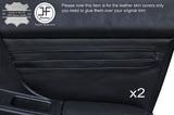 BLACK STICH 2X FRONT DOOR CARD TRIM COVERS FITS SUBARU IMPREZA WRX STI  01-04