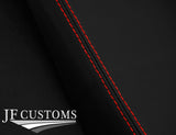 RED STITCH LEATHER 2X UPPER LOWER B PILLAR COVERS  FOR VOLVO XC90 02-06