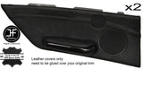 BLACK STITCH 2X REAR DOOR CARD TRIM LEATHER COVER FOR BMW E46 CONVERTIBLE 98-05